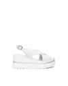 Nero Giardini sandali donna in pelle bianco con zeppa E513515D707