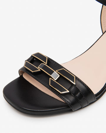 Nero Giardini sandali donna in pelle nero con accessorio E615722D100