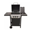 Barbecue bbq a gas  con fornello laterale 2 fuochi+1