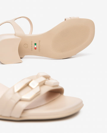 Nero Giardini sandali donna in pelle col. lino beige E615722D453