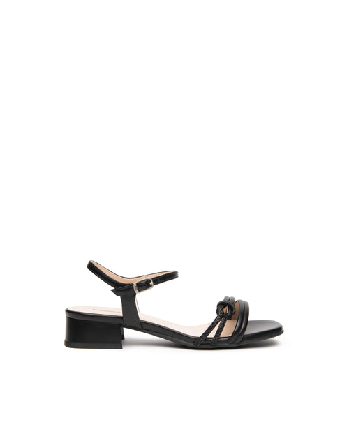 Nero Giardini sandali donna in pelle nero con nodo E615730D100