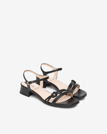 Nero Giardini sandali donna in pelle nero con nodo E615730D100