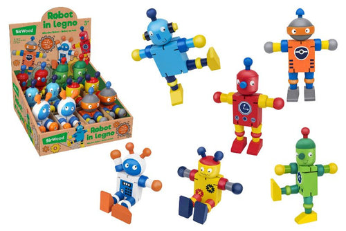 Globo Robot in legno 1 pezzo