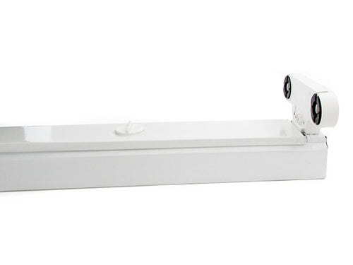 Porta Lampada Plafoniera Per Doppio 2 Tubi Led T8 da 120cm Interno Non Impermeabile IP20