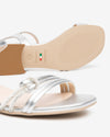 Nero Giardini sandali donna in pelle argento con nodo E615731D700
