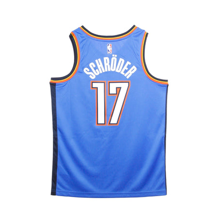 NIKE NBA Canotta Basket Uomo Nba Swingman Jersey Icon Edition No 17 Dennis SchrOder Oklthu Signal Blue/college Navy da uomo