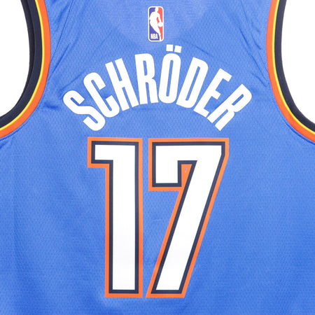NIKE NBA Canotta Basket Uomo Nba Swingman Jersey Icon Edition No 17 Dennis SchrOder Oklthu Signal Blue/college Navy da uomo