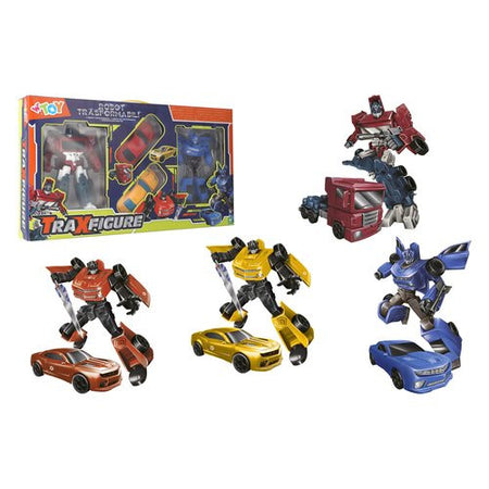 Set 4 robot/autoTraxfigure W’TOY Globo 42569 Assortito