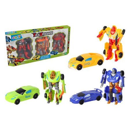 Set 3 robot/autoTraxfigure W’TOY Globo 42435 Assortito