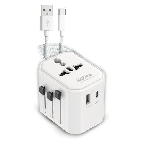 Adattatore da viaggio Karma CC 9600USBC Bianco