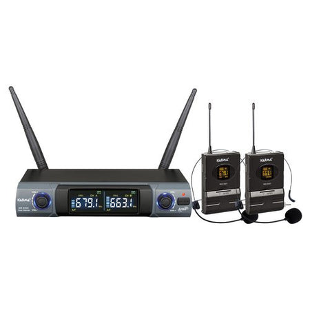 Kit microfoni Karma Set 8302Lav doppio ad archetto Black e Grey