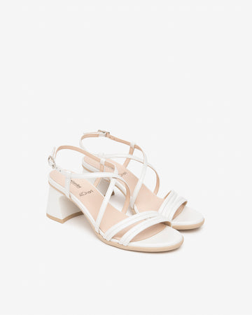 Nero Giardini sandali donna in pelle bianco E615740D707