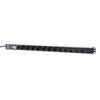 Techly I-CASE STRIP-12A unità di distribuzione dell'energia (PDU) 12 presa(e) AC 1U Nero, Argento