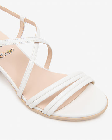 Nero Giardini sandali donna in pelle bianco E615740D707