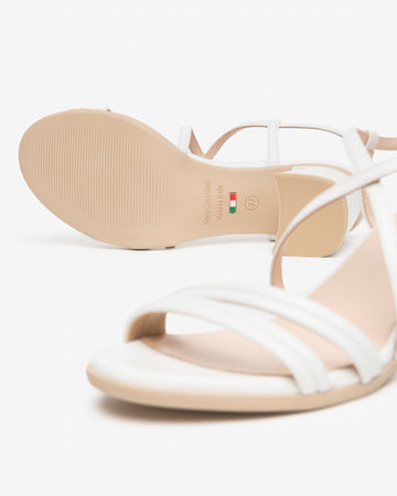 Nero Giardini sandali donna in pelle bianco E615740D707