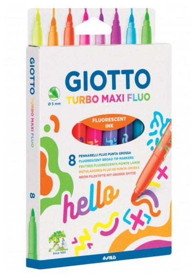 Giotto Turbo Maxi Fluo 8 Pennarelli