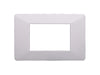 ETTROIT Placca Plastica Serie Starlight 3P Colore Bianco Compatibile Con Vimar Plana
