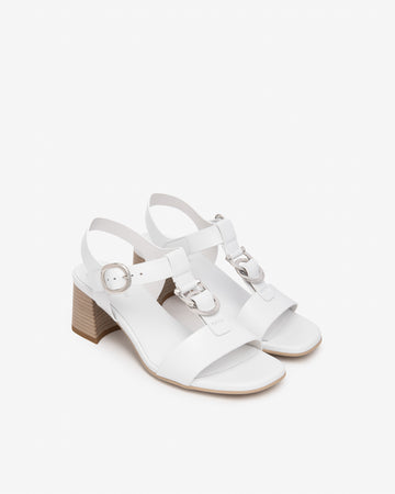 Nero Giardini sandali donna in pelle bianco E615870D707