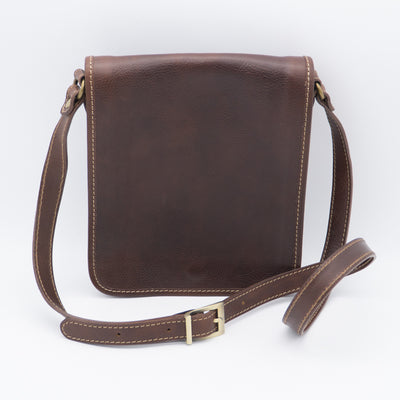 Alan - Tracolla da Uomo Marrone In Vera Pelle