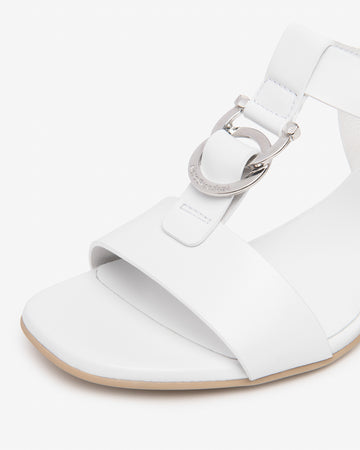 Nero Giardini sandali donna in pelle bianco E615870D707