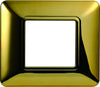 ETTROIT Placca Plastica Serie Solar 2P Colore Oro Lucido Compatibile Con Bticino Matix