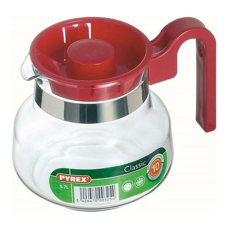 Caraffa Pyrex 710A200 5646 Bricco Basso Trasparente e Rosso