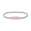 Bracciale MASERATI uomo Logo acciaio / tag oro rosa