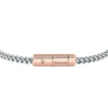 Bracciale MASERATI uomo Logo acciaio / tag oro rosa