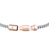 Bracciale MASERATI uomo Logo acciaio / tag oro rosa