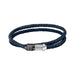 Bracciale MASERATI uomo pelle blu / acciaio