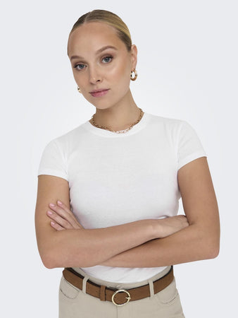 ONLY t-shirt donna only 15320229 elina white da donna