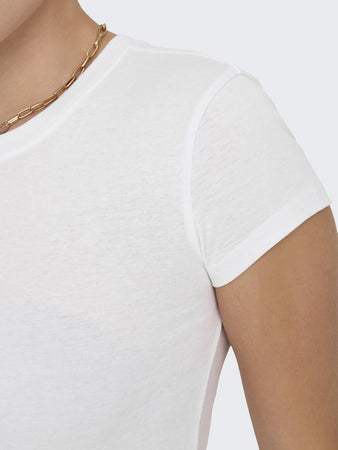 ONLY t-shirt donna only 15320229 elina white da donna