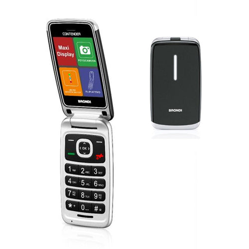 BRONDI CONTENDER (NERO) - TELEFONO CELLULARE PER ANZIANI - FOTOCAMERA