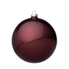 Palline in vetro Cognac Shimmer tinta unita per albero di Natale moderno grandi
