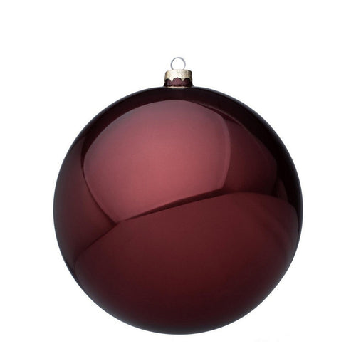 Palline in vetro Cognac Shimmer tinta unita per albero di Natale moderno grandi