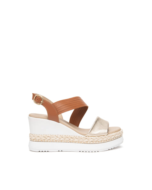 Nero Giardini sandali donna in pelle sand miele cognac E616010D418
