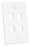 Placca Porta Frutti 4 Posti Mod.503 Bianco