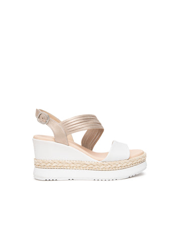 Nero Giardini sandali donna in pelle bianco sand E616010D707