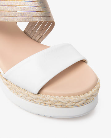 Nero Giardini sandali donna in pelle bianco sand E616010D707