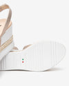 Nero Giardini sandali donna in pelle bianco sand E616010D707