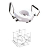 Rialzo WC K Design ES 11 12 KD Con Maniglie Bianco