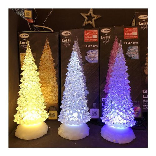 Decoro Lotti 42322 XMAS KING Albero con Acqua Glitter Led Assortito