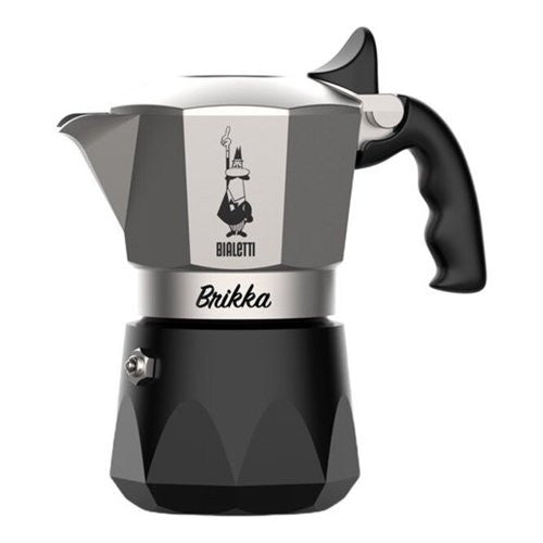 Caffettiera Bialetti 0007327 BRIKKA Evolution Cromo satinato e Nero