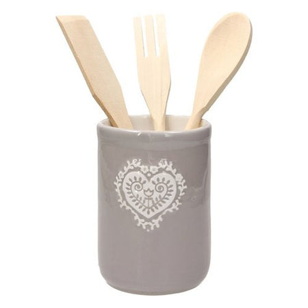 Set mestoli Tognana DE186065698 MONTANA Con contenitore Stoneware Grig