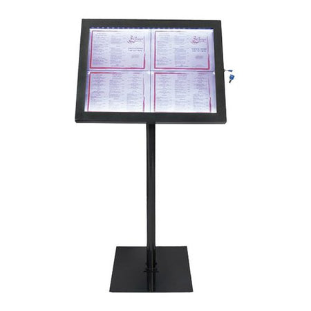 Bacheca Vermes MCS 4A4 BL SET SECURIT Piantana Black Star con Led Nero