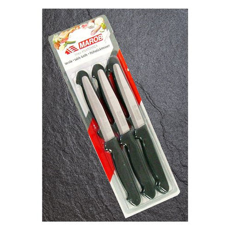 Set coltelli Marietti 1860 24AB06N ANATOMICA Lama dentata Nero