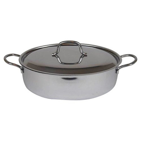 Casseruola Montini Guerino 189 Ovale con coperchio Acciaio