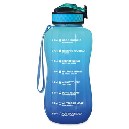 Borraccia T Tex MWB 3BA THE STEEL BOTTLE Motivazionale Blu e Aquamarin
