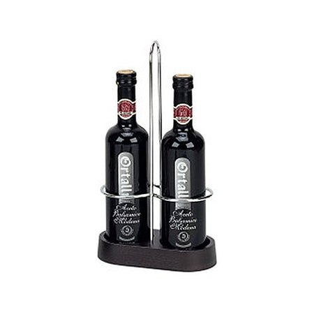 Olio aceto Bisetti BIS11 014261 089 Porta bottiglie tonde 500cc Wengè