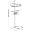 Stand da Pavimento TV/LED LCD 32''-65'' con Base Ovale Bianco